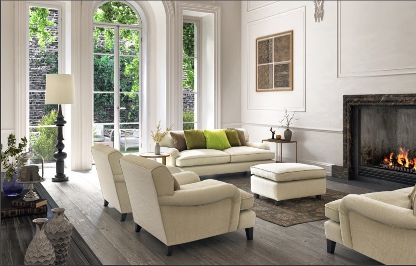 3d rendered living room